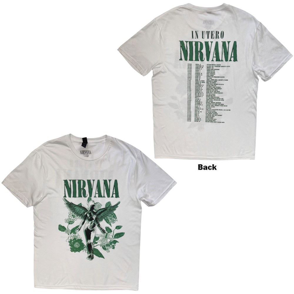 Nirvana - In Utero Green Heren Tshirt - Wit